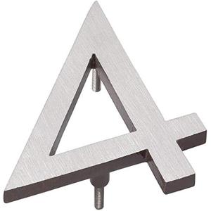 Montague Metal Products MHN-16-F-RB2-4 Solid Brushed Aluminum Modern Floating Address House Numbers, 16", Satin Nickel Powder Roman Bronze Two-Tone