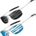 AEVOGUE Polarized Sunglasses For Men Rectangle Metal Frame Retro Sun Glasses AE0395