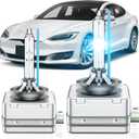 Fit for Tesla 2012-2016 Model S Maserati 2014-2020 Quattroporte 2017-2023 Levanti D3S HID Xenon Headlight Bulbs, High Low Beam Light Bulb, 8000K White Blue, Plug and Play, Pack of 2