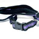 EcoBark Dog Leash - Soft & Reflective Comfort Training Leashes with Padded Handle - Strong Durable Heavy Duty - Training and Pulling for Small, Medium or Large Dogs (Purple)