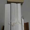 LOTUS & WINDOWARE 2.5-inch Cordless Faux Wood Blind, Plantation Style, 22.5" Wide x 36" Long, Smooth, Bright White  for Living Room, Bedroom, Interior Door Windows