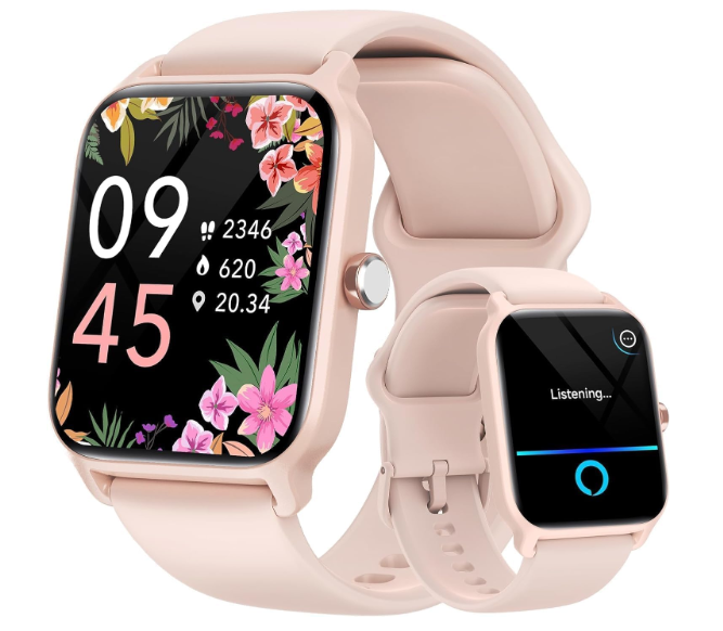 Fitpolo Smart Watch for Women Android & iPhone, Alexa Built-in [1.8" HD Screen] IP68 Waterproof Fitness Watch with Bluetooth Call (Answer/Make), Heart Rate/Sleep/SpO2 Monitor, 105 Sports Trackers