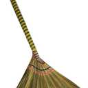 Choi Bong Co Vietnam Hand Made Straw Soft Broom with Colored Handle 12" Head Width, 40" Overall Length -1pc