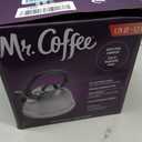 Mr. Coffee Flintshire 1.75-Quart Stainless Steel Whistling Tea Kettle – Brushed Satin Finish Stove-Top Kettle for Boiling Water, 1.8 Quarts