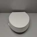 ELONGATED toilet seat risers for seniors, Slow Close, Elevated toilet seat, Heavy Duty, Never Loosen, Raised toilet seat elongated bowl, White(18.5)