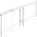 SUPERJARE 5.7 Inch Narrow Console Table with Outlet, Sofa Tables, Total Length 78.8'', Behind Couch Table, Long Entryway Tables with Charging Station, for Living Room, White, 5.7''D x 78.7''W x 29.7''H