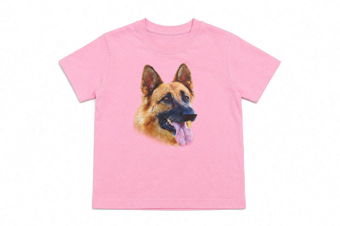 German Shepherd Face T-Shirt, Size Small