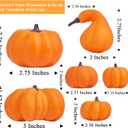 Pumpkin Decor Set of 12 Mantel Table Centerpiece Farmhouse Thanksgiving Fall Decorations for Home