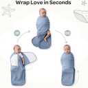 Momcozy Swaddles for Newborns, Quiet Fastener Swaddle Suitable for Infant 0-3 Months, New-Parent-Friendly Sleep Sack, Reduce Startle Reflex, Newborn Boys Girls Registry Essentials, 2-Pack, Serenity