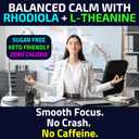 4 x Rhodiola Rosea NALT N-Acetyl-L-Tyrosine Methylated Vitamin B Complex L-Theanine Gummies w P5P B6 5-MTHF B9 Folate Methyl B12 Methylcobalamin B3 Niacinamide, Supplement Powder Capsule Pill Supplements