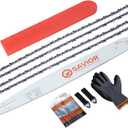 Savior 20 Inch Chainsaw Bar and Chain Combo, 3/8" Pitch .050" Gauge 72 Drive Links For 455 Rancher 555 Rancher 570 576XP 257 365 372XP Replace for 200SFHK095, 584818, 584271