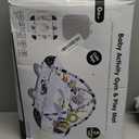 Baby Gym Play Mat, 8-in-1 Tummy Time Mat & Activity Gym, Washable Ball Pit, Infant Play Mat with Detachable Toys for Sensory Exploration and Motor Skill Development (Black White)