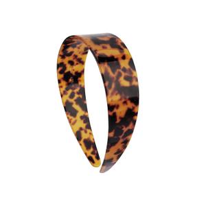 Tortoise Shell Headband for Women,Wide Acetate Leopard Hair Band