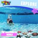 Novelty Place 6 Pcs Diving Starfish Pool Toys for Kids - Colorful Simulated Star Fish Sea Animals Underwater Dive Throw Toy Set - Perfect for Summer Beach Games, Pool Parties and Dive Training