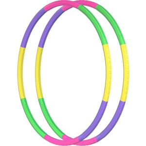 2 Pack Color Hoop - Size & Length Adjustable, Plastic Toys for Kids & Party Games, Gymnastics & Dog Agility Equipment, Christmas Wreath