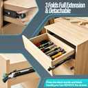 BAIDICE 18 inch Locking Full Extension Ball Bearing Black Drawer Slides