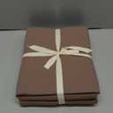 DC-Brown-Q BDEAR Duvet Cover Set Washed Cotton Linen, Queen