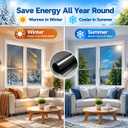 Coavas One Way Privacy Window Film with 3 Tools, Black 35.4"x 157.5"