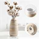 ALMA White Ceramic Vase 11 Inch Tall, Boho Vases for Tulips, Large Table Vase for Pampas Grass in Any Modern Home Decor, Kitchen Table Centerpiece, Shelf, Mantel Decor