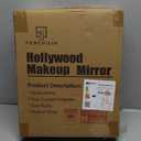 FENCHILIN Vanity Mirror with Light Lighted Makeup Mirror Vanity Makeup Mirror Smart Touch Control 3 Colors Dimable Light Detachable 10X Magnification 360 Rotation (White)