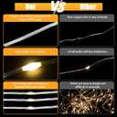 Fomcet Ivory Tulle Backdrop Curtains with Lights String 10FT X 8FT Sheer Curtain with Lights Tulle Curtains Backdrop for Wedding Birthday Party Baby Shower Photo Shoot (2 Panels 5x8FT)