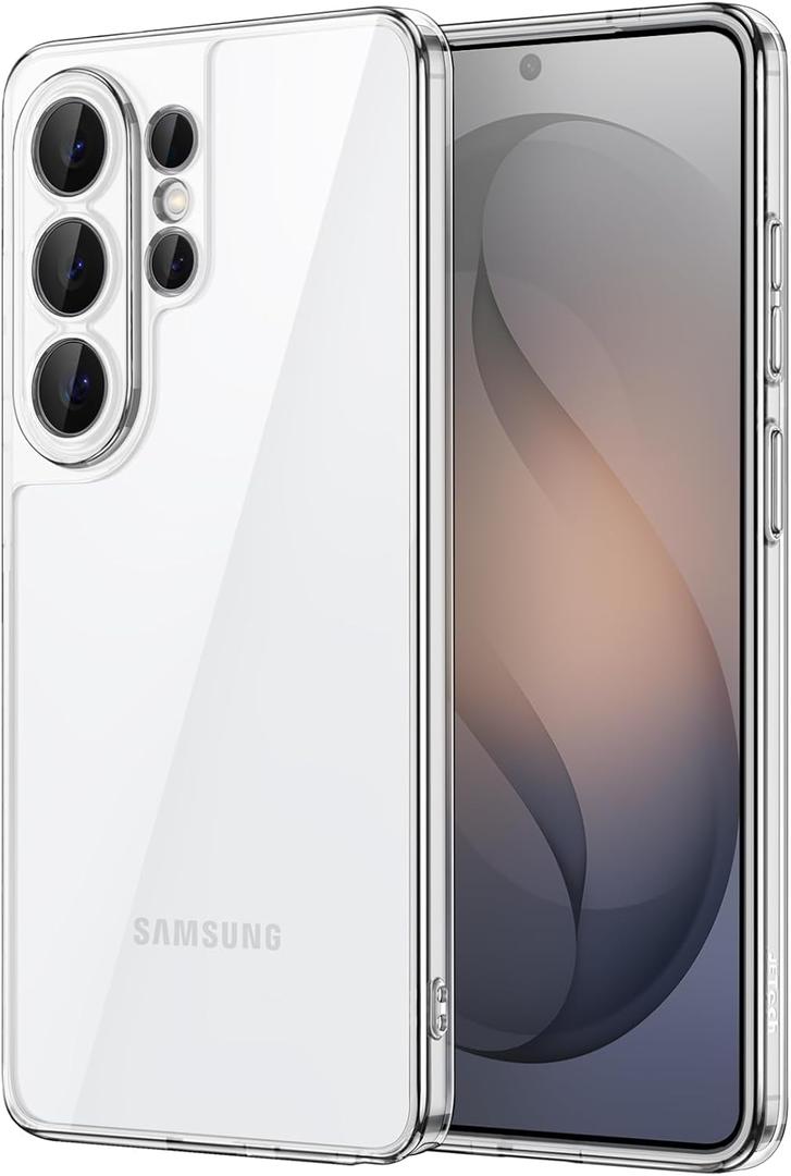 JETech Case for Samsung Galaxy S26 Ultra, Camera Lens Full Protection, Non-Yellowing Shockproof Bumper Phone Cover, Anti-Scratch Hard PC Back (Clear)