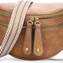 KKXIU Crossbody Sling Bag for Women Trendy Fanny Pack Vegan Leather Chest Bag | Trendy (Brown)