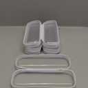 Sanwuta 6 Pcs Clear Hard Zipper Case Plastic Zipper Pouches Transparent Makeup Bag Pencil Case Pouches Toiletry Diaper Bag for Travel Toy Storage Organizer Bins(White,12.6 x 9 x 2 Inch)