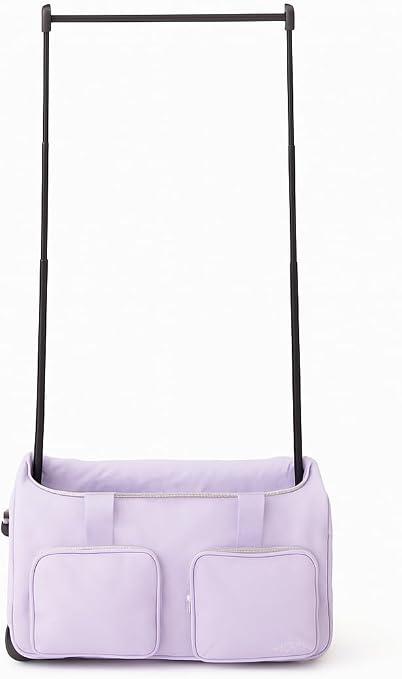 Rac N Roll Collapsible Rolling Dance Bag with Garment Rack (Clothes Rack), Foldable Competition Travel Duffel with Wheels for Dancers, Cheer, Pageant, Skating, Costume Storage, Purple (Lavender)