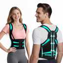 Back Brace Posture Corrector for Men & Women, Upgraded Full Back Support with Adjustable Shoulder Straightener and Waist Support Straps, Breathable Back Brace for Office Work, Long Sitting & Daily Wear, Comfortable Posture Support for Upper & Lower Back, Large (Black)