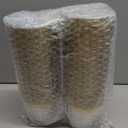 100Counts 9 OZ. Disposable Cups Old fashioned Party Tumblers, 9 Ounce Squat Cups Gold Rimmed Hard Plastic Party Wedding Cups with Gold Rim