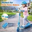 Kids Scooter Ages 3-7 - Three Wheel Preschool Toddler Kick Scooters,Safer Steering,Light Up Wheels, Adjustable Handlebar, Wide Anti-Slip Deck, Birthday for Boys Girls - Blue