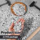 2.5 Kg/ 5.51 lb Blend Decorative Color Chips Epoxy Flakes for Garage Floor Blend Concrete Coatings Paint Chips for Wall Interior Exterior Basement(Black, White, Grey,2-4 mm)