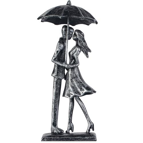 SENNESY 6th Anniversary Iron Sculpture Gift – Romantic Couple Statue for Her, Handcrafted Black Metal Decor – Wedding, Valentine’s, Birthday Keepsake