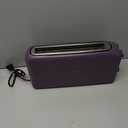 bella 2 Slice Slim Toaster, Fits-anywhere Kitchenware, 6 Setting Shade Control with Reheat & Cancel Buttons, Fits sourdough, 10 Long Slot, Anti Jam & Auto Shutoff, 900 Watt, Plum