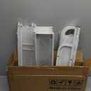 UMDONX Behind The Door Bathroom Shelf Narrow 5-Tier, Slim Space-Saving Storage Shelf, Freestanding Narrow Shelving Unit for Bathroom, Kitchen, Closet and Laundry Room (White)