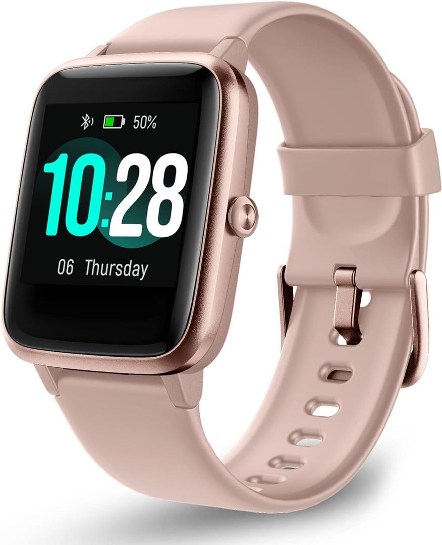 OCTANDRA Move VeryFitPro Smart Watch HR Heart Rate Sleep Monitor IP68 Waterproof Activity Fitness Tracker Step Counter Pedometer Exercise Running Watch Fitness Watches for Men & Women (ID205L) (Pink)