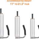 shrink wrap handle,Industrial Stretch Film Dispenser including Film Cutters,Suitable for 11" to 21.5" film height Pallet Wrap.Top Quality Stainless Steel, Tough, Durable