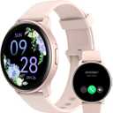 Smart Watch, HD Smartwatch for Men Women (Answer/Make Calls), Fitness Watch with 100+ Sport Modes, IP68 Waterproof/Heart Rate/Sleep Monitor, Activity Trackers for iOS/Android (Pink)