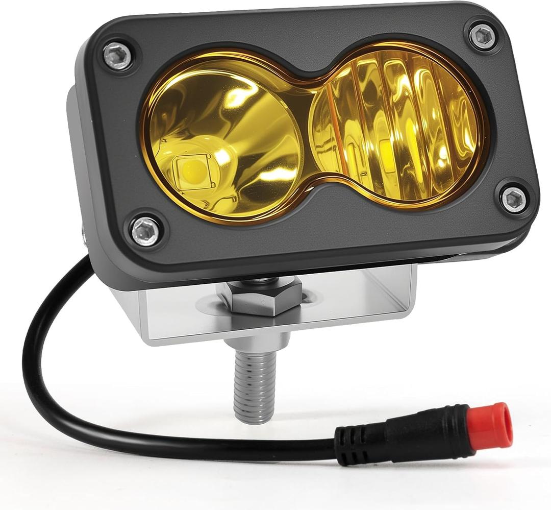 Headlight for Vamoose Mammoth Rad Power Bikes RadMini RadRover RadExpand RadRunner E-Bike, 6000K 20W Waterproof E-Bike Light2 Pin