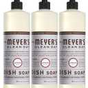 MRS. MEYER'S CLEAN DAY Liquid Dish Soap, Biodegradable Formula, Lavender, 16 fl. oz - Pack of 3