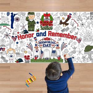 OHOME Memorial Day Giant Coloring Poster/Tablecloth - Memorial Day Decorations - 30 x 72 Inches Jumbo Coloring Banner Crafts Gifts Activities Accessories Decor Party Decorations OHOME Memorial Day Giant Coloring Poster/Tablecloth - Memorial Day Decorations - 30 x 72 Inches Jumbo Coloring Banner Crafts Gifts Activities Accessories Decor Party Decorations