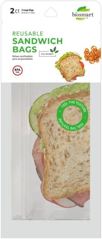4 x Bag Sandwich Reusable, 2 Count, 1 EA