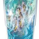 Tervis Teal Splash Made in USA Double Walled Insulated Tumbler Travel Cup Keeps Drinks Cold & Hot, 24oz, Classic