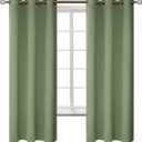 BGment Grass Green Black Out Curtains 63 Inch Long for Bedroom - Spring Style Room Decor Thermal Insulated Grommet Minimalist Window Treatments Drapes, 2 Panels, 42 x 63 Inch