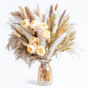 Pampas Grass Decor |Dried pompas Grass Boho Dried Floral Arrangement Centerpiece Table Decor Wedding Decor Rustic Decor (Fd-02)