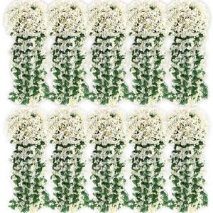 10 Pack 10 Pack Artificial Hanging Flowers Garland Arch Flowers for Wedding Ceremony Wall Home Floral Party Garden Outdoor Decoration (White)