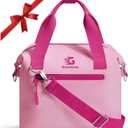 Pastel Lunch Box Women | Insulated Waterproof Leakproof Lunch Bag Cooler | Adjustable Strap | BPA-Free (10L, Berry Blush)