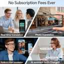 Aviator Smart Glasses for Men & Women, Bluetooth Translation Glasses, 165 Languages, Auto On/Off, Photochromic Lens, AI Glasses for Meeting Analysis, Music, Hands-Free Calls, UV/Blue Light Protection