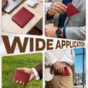 GNDR Wallet For Men Bifold Red RFID Blocking Slim Faux Leather Wallets Card Holder Front Pocket Minimalist Men Accessories With Gift Box